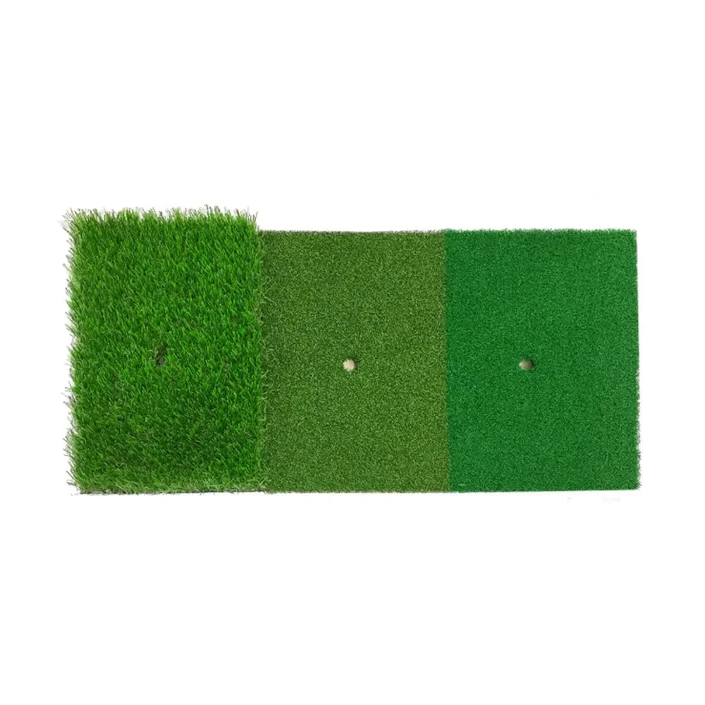 Tri-turf golf hitting mat: Fairway, Rough, Brush. 3 in 1